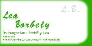 lea borbely business card