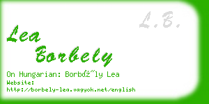 lea borbely business card